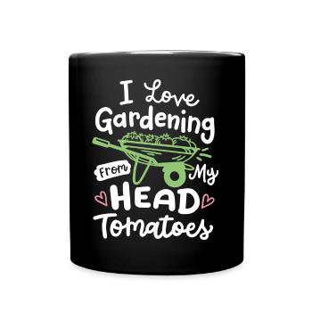 Gartenarbeit Gärtner - Tasse einfarbig - Schwarz - Vorne