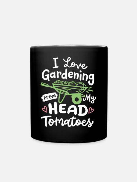 Gartenarbeit Gärtner - Tasse einfarbig - Schwarz