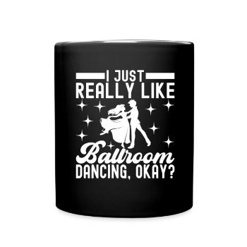 Ballsaal Tanz Ballsaaltänzer Gesellschaftstänzer - Tasse einfarbig - Schwarz - Vorne