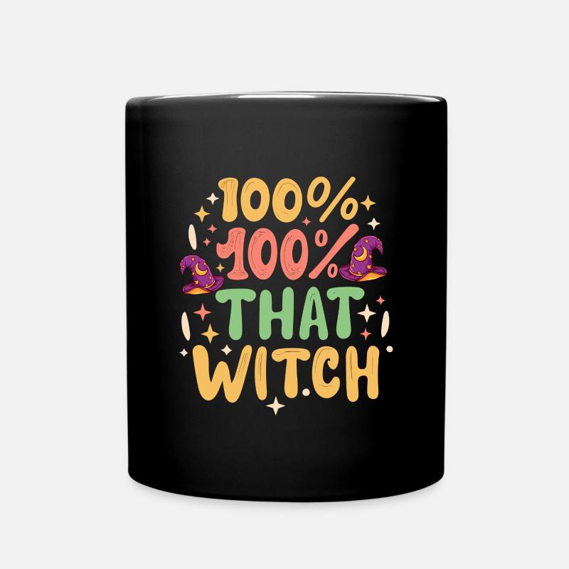 Halloween, Unapologetically 100% That Witch - Full Colour Mug - black