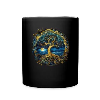 Nordic Celtic Tree Tree Of Life Tree Of Life - Full Colour Mug - black - Front