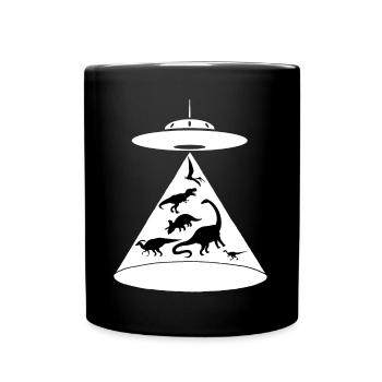 Rettung der Dinosaurier - Tasse einfarbig - Schwarz - Vorne