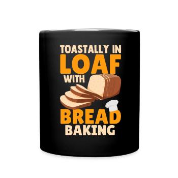 Brotbacken Brotbackautomat - Tasse einfarbig - Schwarz - Vorne