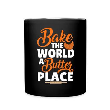 Brotbacken Brotbackautomat - Tasse einfarbig - Schwarz - Vorne