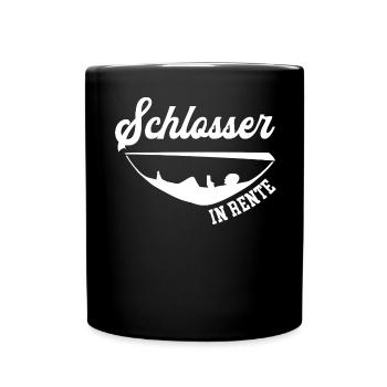 Schlosser Rente Rentner Schlosserei Ruhestand - Tasse einfarbig - Schwarz - Vorne