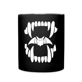 Machoire de vampire - Mug uni - noir - Devant