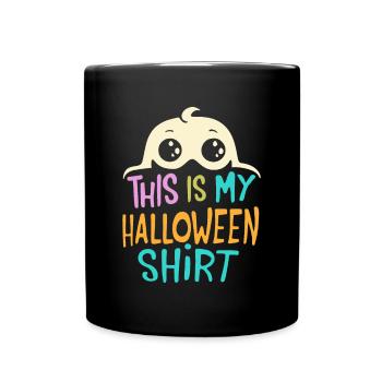 Das ist mein Halloween-Shirt - Tasse einfarbig - Schwarz - Vorne