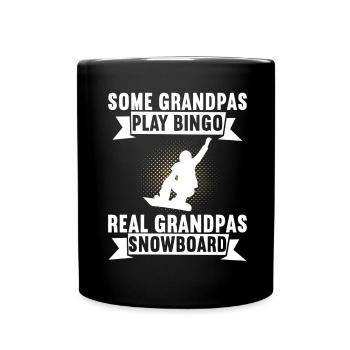 Snowboard Wintersport Snowboarding - Tasse einfarbig - Schwarz - Vorne