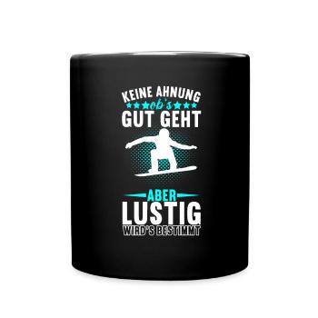Snowboard Wintersport Snowboarding - Tasse einfarbig - Schwarz - Vorne