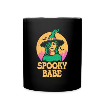 Spooky Babe - Celebrating Halloween with Style - Full Colour Mug - black - Front