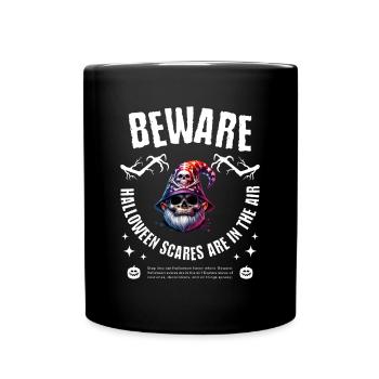 Beware Halloween Party - Tasse einfarbig - Schwarz - Vorne