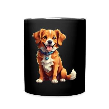 Hundebegleiter Verspieltes Geschenk Kind - Tasse einfarbig - Schwarz - Vorne