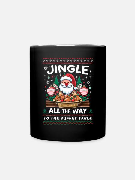 Jingle jusqu’à la table du buffet - Mug uni - noir