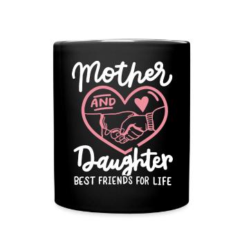 Mutter Tochter Muttertag - Tasse einfarbig - Schwarz - Vorne