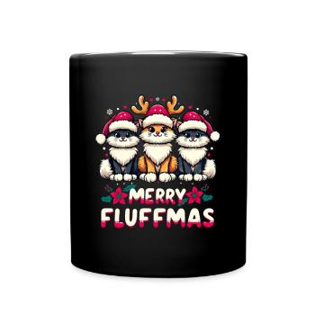 Joyeux Noël, Joyeux Fluffmas - Mug uni - noir - Devant