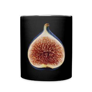 Feigenfrucht Geschenk - Tasse einfarbig - Schwarz - Vorne