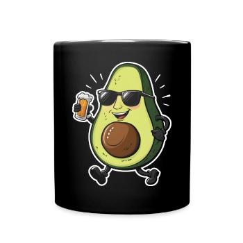 Avocado Bier - Tasse einfarbig - Schwarz - Vorne