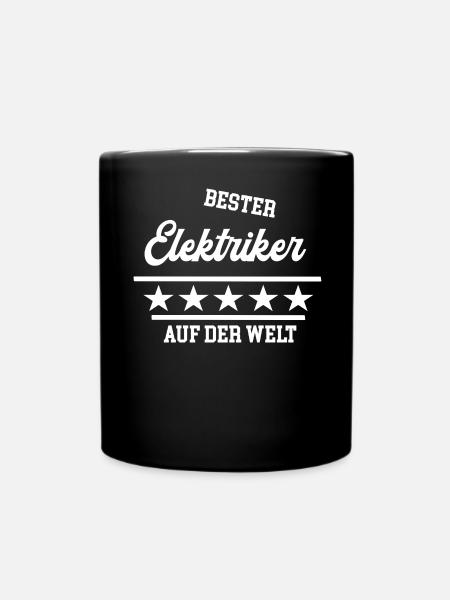 Bester Elektriker Meister Elektrik Elektroniker - Tasse einfarbig - Schwarz