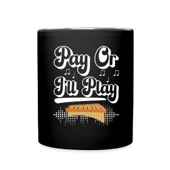 Vibraphon, vibraphoniste - Mug uni - noir - Devant