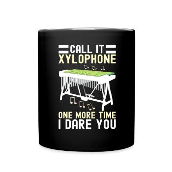 Vibraphon, vibraphoniste - Mug uni - noir - Devant