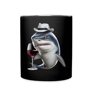 Hai Wein - Tasse einfarbig - Schwarz - Vorne