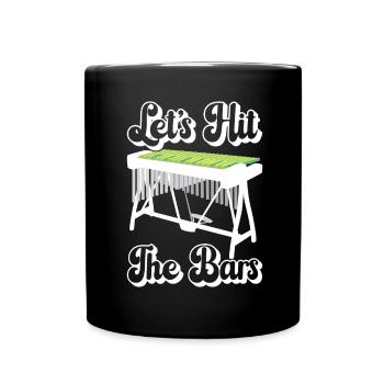 Vibraphon, vibraphoniste - Mug uni - noir - Devant