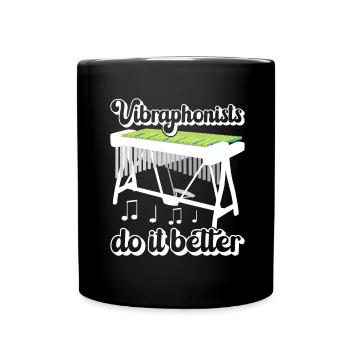 Vibraphon, vibraphoniste - Mug uni - noir - Devant