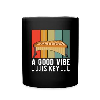 Vibraphon, vibraphoniste - Mug uni - noir - Devant