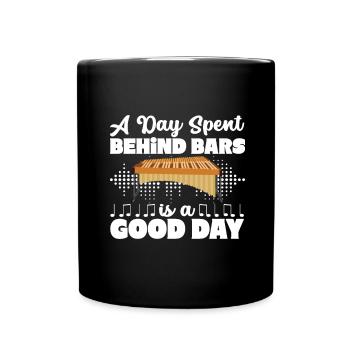 Vibraphon, vibraphoniste - Mug uni - noir - Devant