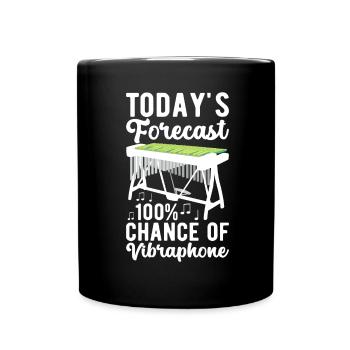 Vibraphon, vibraphonist - Full Colour Mug - black - Front