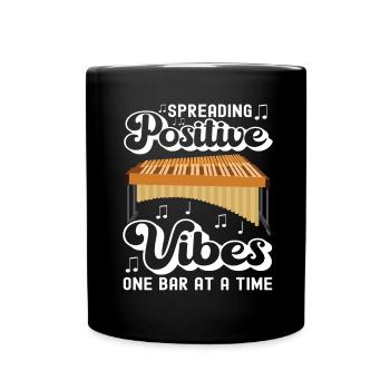 Vibraphon, vibraphoniste - Mug uni - noir - Devant