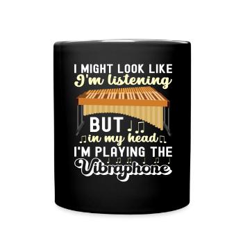 Vibraphon, vibraphonist - Full Colour Mug - black - Front
