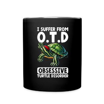 Turtle Red-eared Turtle - Full Colour Mug - black - Front