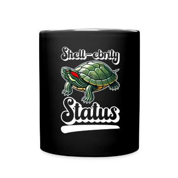 Turtle Red-eared Turtle - Full Colour Mug - black - Front