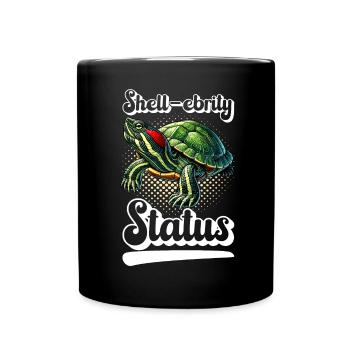 Turtle Red-eared Turtle - Full Colour Mug - black - Front