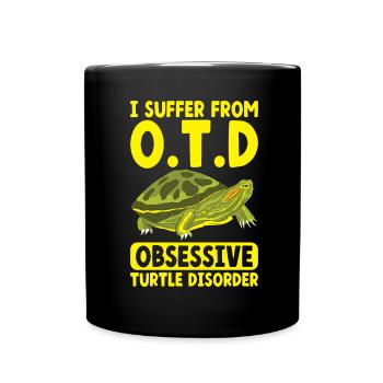 Turtle Red-eared Turtle - Full Colour Mug - black - Front
