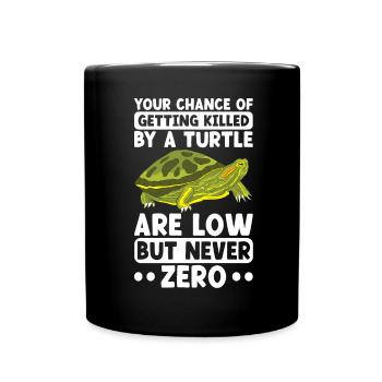 Turtle Red-eared Turtle - Full Colour Mug - black - Front