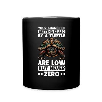 Turtle Red-eared Turtle - Full Colour Mug - black - Front