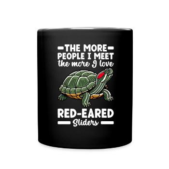 Turtle Red-eared Turtle - Full Colour Mug - black - Front