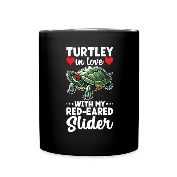 Turtle Red-eared Turtle - Full Colour Mug - black - Front