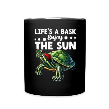 Turtle Red-eared Turtle - Full Colour Mug - black - Front