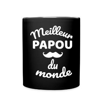 Meilleur Papou Du Monde - Mug uni - noir - Devant