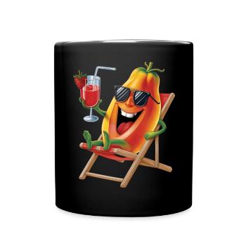 Papaya - Tasse einfarbig - Schwarz - Vorne