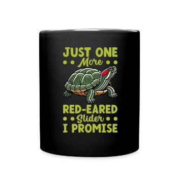 Tortue Tortue à oreilles rouges - Mug uni - noir - Devant