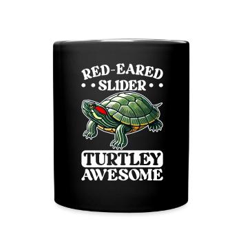 Turtle Red-eared Turtle - Full Colour Mug - black - Front