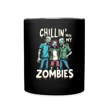 Zombie Verkleidung Karneval Fasching Jungen - Tasse einfarbig - Schwarz - Vorne