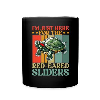 Turtle Red-eared Turtle - Full Colour Mug - black - Front