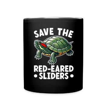 Turtle Red-eared Turtle - Full Colour Mug - black - Front