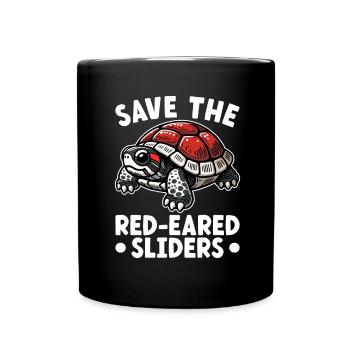 Turtle Red-eared Turtle - Full Colour Mug - black - Front