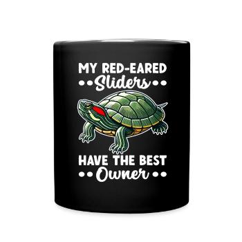 Turtle Red-eared Turtle - Full Colour Mug - black - Front